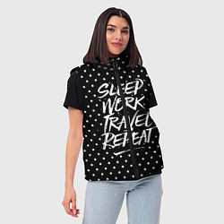 Женский жилет Sleep Work Travel Repeat, цвет: 3D-черный — фото 2
