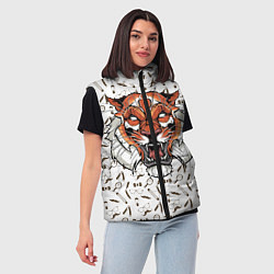 Женский жилет Тигр-барбер, цвет: 3D-красный — фото 2