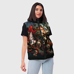 Женский жилет Warhammer 40k: Skulls, цвет: 3D-светло-серый — фото 2