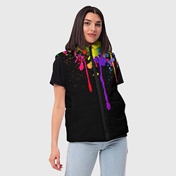 Женский жилет Краски, цвет: 3D-черный — фото 2