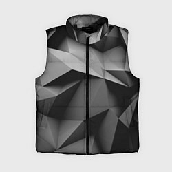 Женский жилет Gray abstraction, цвет: 3D-черный