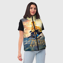 Женский жилет The Legend of Zelda, цвет: 3D-светло-серый — фото 2