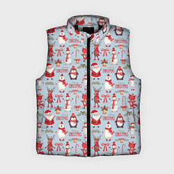 Женский жилет Рождественская Милота, цвет: 3D-черный