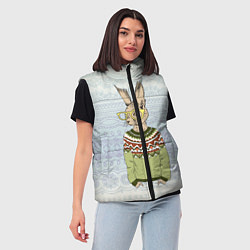 Женский жилет Кролик хипстер, цвет: 3D-черный — фото 2