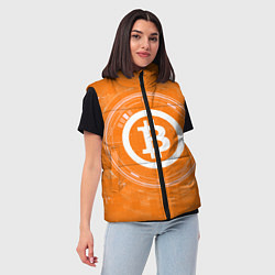 Женский жилет Bitcoin Tech, цвет: 3D-красный — фото 2