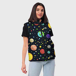Женский жилет Солнечная система, цвет: 3D-красный — фото 2