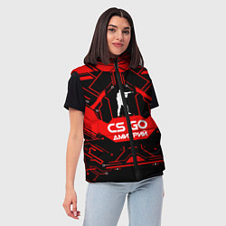 Женский жилет CS:GO - Дмитрий, цвет: 3D-красный — фото 2