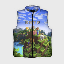 Женский жилет Майнкрафт: Пётр, цвет: 3D-светло-серый