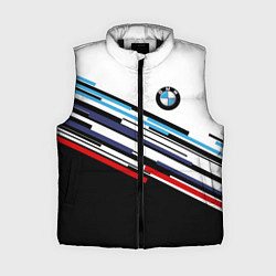 Женский жилет BMW BRAND COLOR БМВ, цвет: 3D-черный