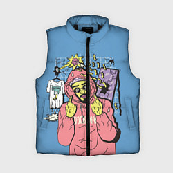 Женский жилет Mnogoznaal, цвет: 3D-черный