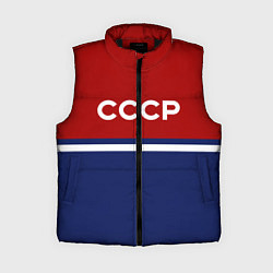 Женский жилет СССР: Спортсмен, цвет: 3D-черный