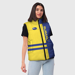 Женский жилет Subaru, цвет: 3D-красный — фото 2