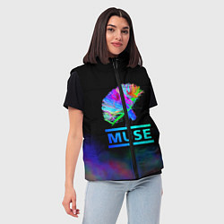 Женский жилет Muse: Neon Flower, цвет: 3D-светло-серый — фото 2