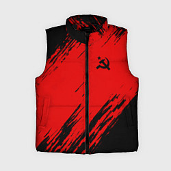 Женский жилет USSR: Red Patriot, цвет: 3D-черный