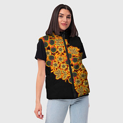 Женский жилет Славянская роспись, цвет: 3D-черный — фото 2