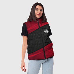 Женский жилет Volkswagen: Red Sport, цвет: 3D-черный — фото 2