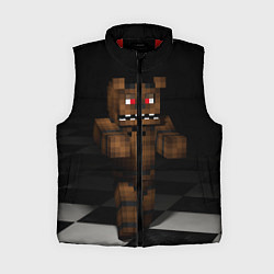 Женский жилет Minecraft: Freddy FNAF, цвет: 3D-красный