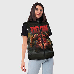 Женский жилет DOOM: Pinky Monster, цвет: 3D-светло-серый — фото 2