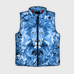 Женский жилет Сине-бело-голубой лев, цвет: 3D-красный