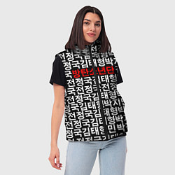 Женский жилет BTS Hieroglyphs, цвет: 3D-светло-серый — фото 2