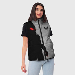 Женский жилет Силуэт хищника, цвет: 3D-черный — фото 2