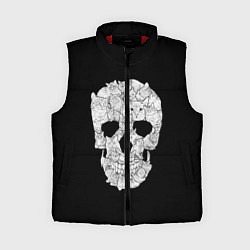 Женский жилет Sketchy Cat Skull, цвет: 3D-красный