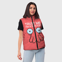 Женский жилет Trust Me I'm a Doctor, цвет: 3D-черный — фото 2