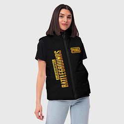 Женский жилет PUBG: Black Style, цвет: 3D-красный — фото 2