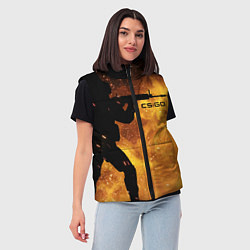 Женский жилет CS:GO Dark Fire, цвет: 3D-черный — фото 2