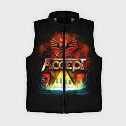 Женский жилет Accept: Flame Eagle, цвет: 3D-светло-серый