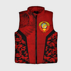 Женский жилет Камуфляж СССР, цвет: 3D-красный