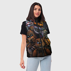 Женский жилет Five Nights at Freddy's, цвет: 3D-черный — фото 2