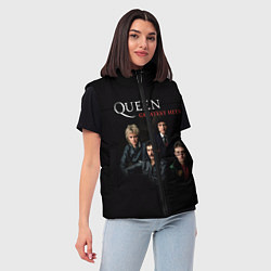 Женский жилет Queen: Greatests Hits, цвет: 3D-черный — фото 2