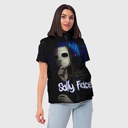 Женский жилет Sally Face: Dark Mask, цвет: 3D-черный — фото 2