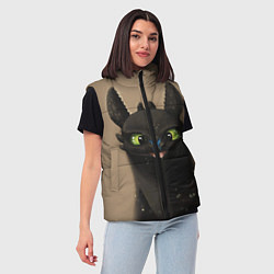 Женский жилет Как приручить дракона, цвет: 3D-черный — фото 2