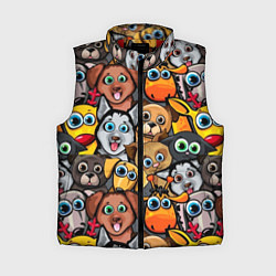 Женский жилет Веселые собаки, цвет: 3D-красный
