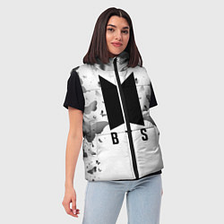 Женский жилет BTS: Grey Butterflies, цвет: 3D-черный — фото 2