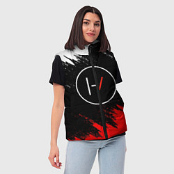 Женский жилет 21 Pilots: Black & Red, цвет: 3D-светло-серый — фото 2