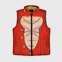 Женский жилет One Piece грудь Луффи со шляпой для косплея, цвет: 3D-светло-серый