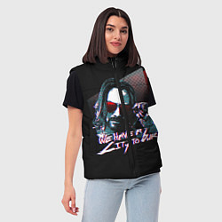 Женский жилет Cyberpunk 2077: City to Burn, цвет: 3D-красный — фото 2