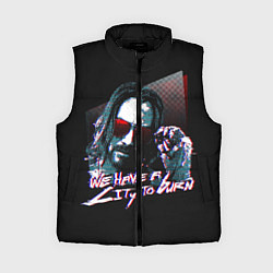 Женский жилет Cyberpunk 2077: City to Burn, цвет: 3D-черный