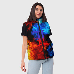 Женский жилет L letter fire, цвет: 3D-черный — фото 2