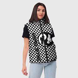 Женский жилет Billie Eilish: Yin-Yang, цвет: 3D-светло-серый — фото 2