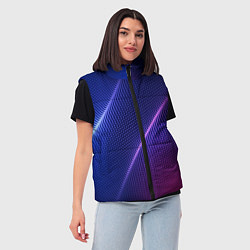 Женский жилет Фиолетово 3d волны 2020, цвет: 3D-черный — фото 2