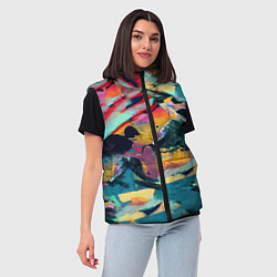 Женский жилет Абстрактный рисунок, цвет: 3D-светло-серый — фото 2