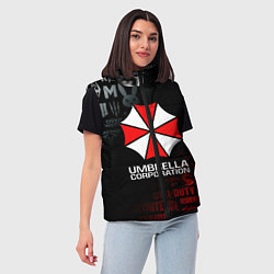 Женский жилет RESIDENT EVIL UMBRELLA CORP, цвет: 3D-красный — фото 2