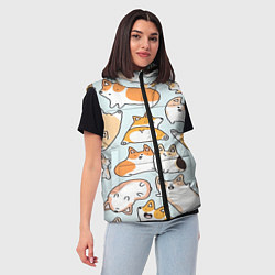 Женский жилет Корги, цвет: 3D-черный — фото 2