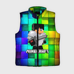 Женский жилет Minecraft Майнкрафт, цвет: 3D-черный