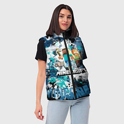 Женский жилет Minecraft Майнкрафт, цвет: 3D-красный — фото 2