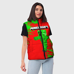 Женский жилет MINECRAFT, цвет: 3D-красный — фото 2